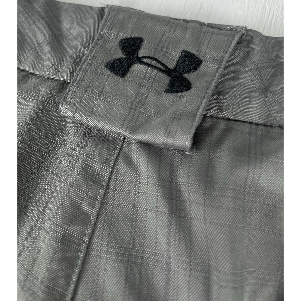 Men's UNDER ARMOUR Gray Plaid Lightweight Shorts - Size 34 Classic Golf Skate - Picture 10 of 13
